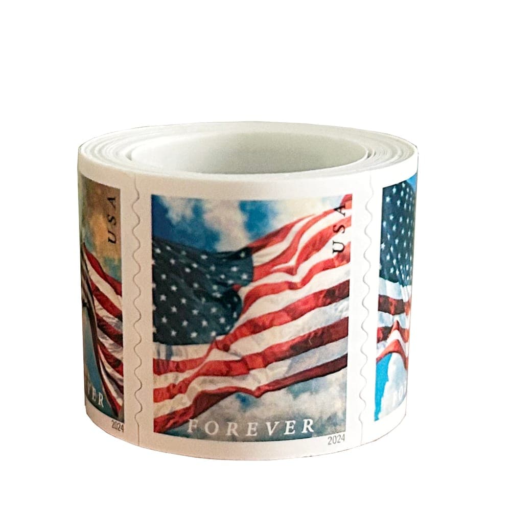 2024 US Flags Booklets /  Rolls Forever First Class Postage Stamps