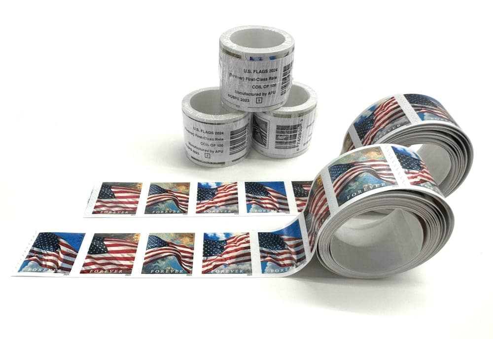 2024 US Flags Booklets /  Rolls Forever First Class Postage Stamps