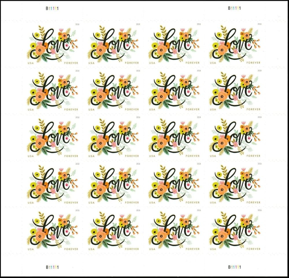 Love Flourishes Forever First Class Postage Stamps