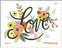 Love Flourishes Forever First Class Postage Stamps