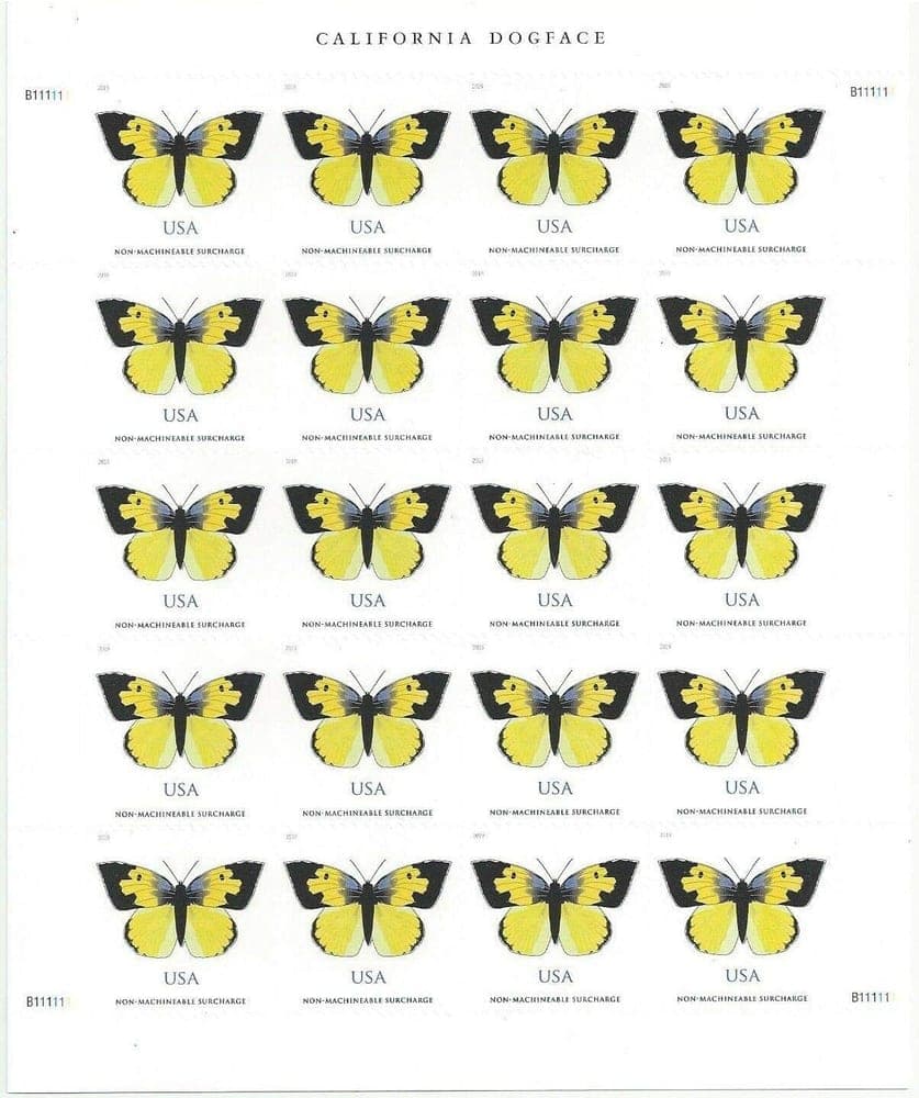 USPS California Dogface Butterfly Forever First Class Postage Stamps