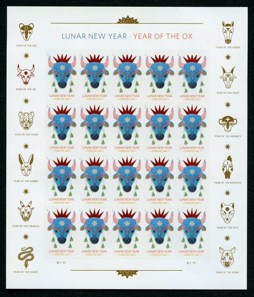 Year of the Ox Stamp Celebrates Lunar New Year Forever First Class Postage Stamps