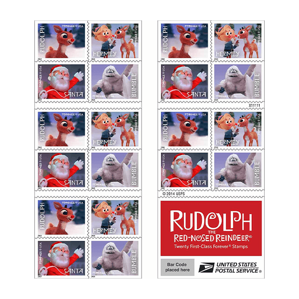 USPS First Class Forever Stamp – Rudolph the Red-Nosed Reindeer