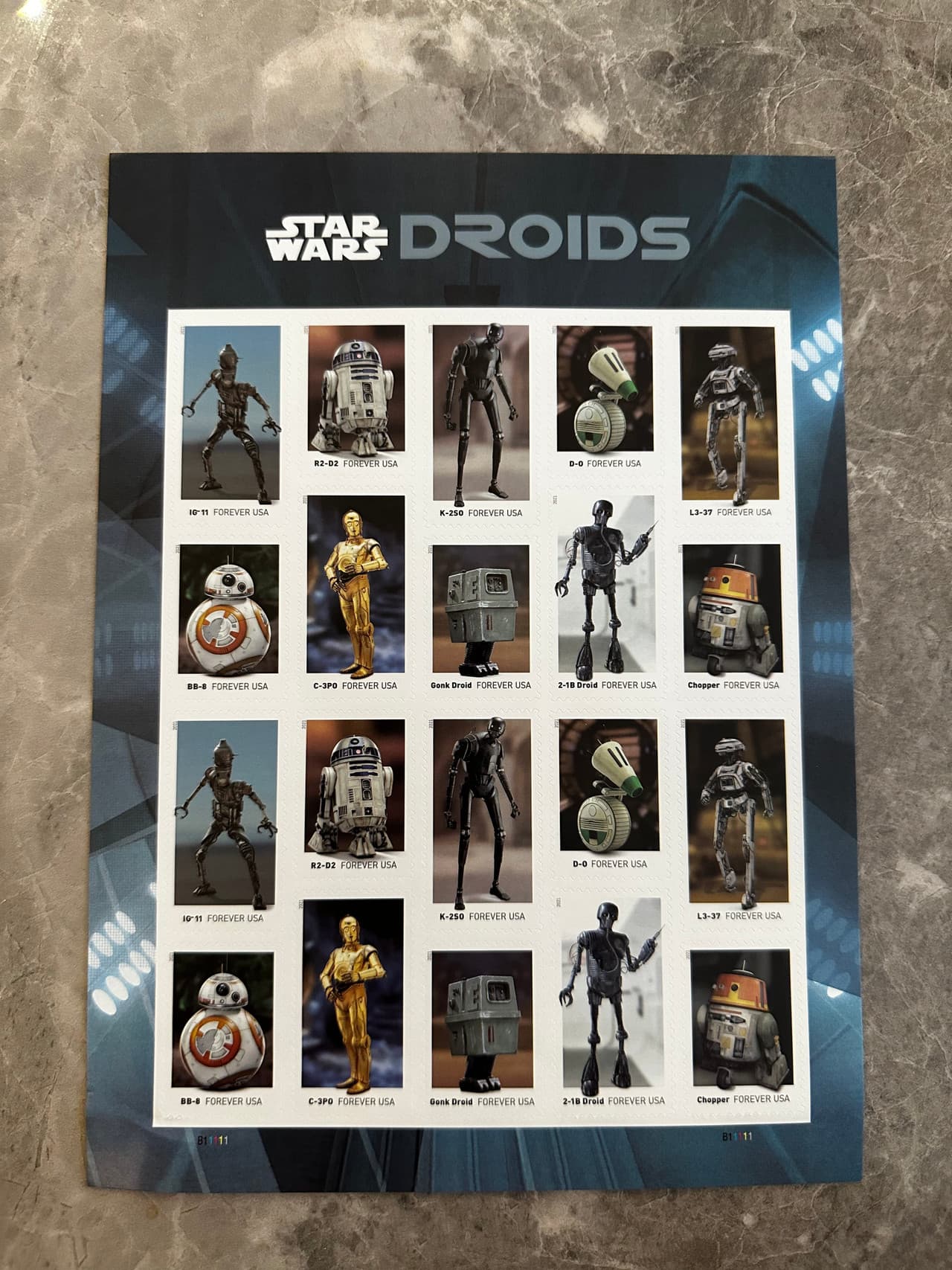 USPS Star Wars Droids Forever First Class Postage Stamps