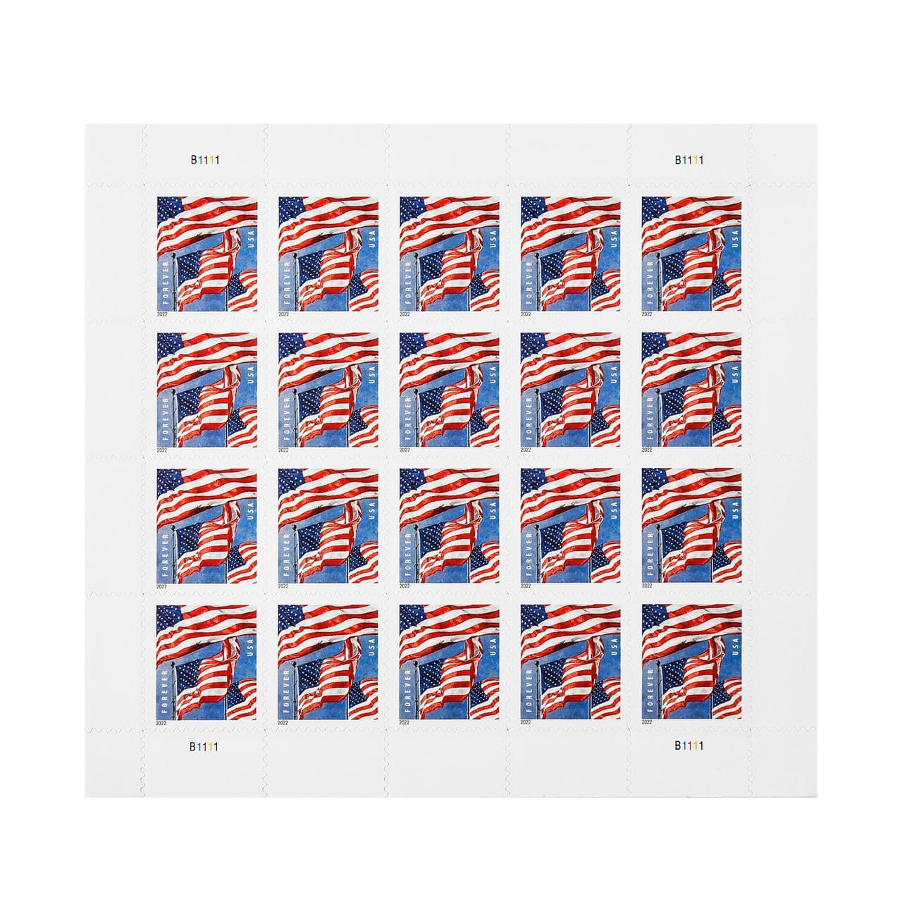 2022 US Flags (Booklets / Rolls) Forever First Class Postage Stamps