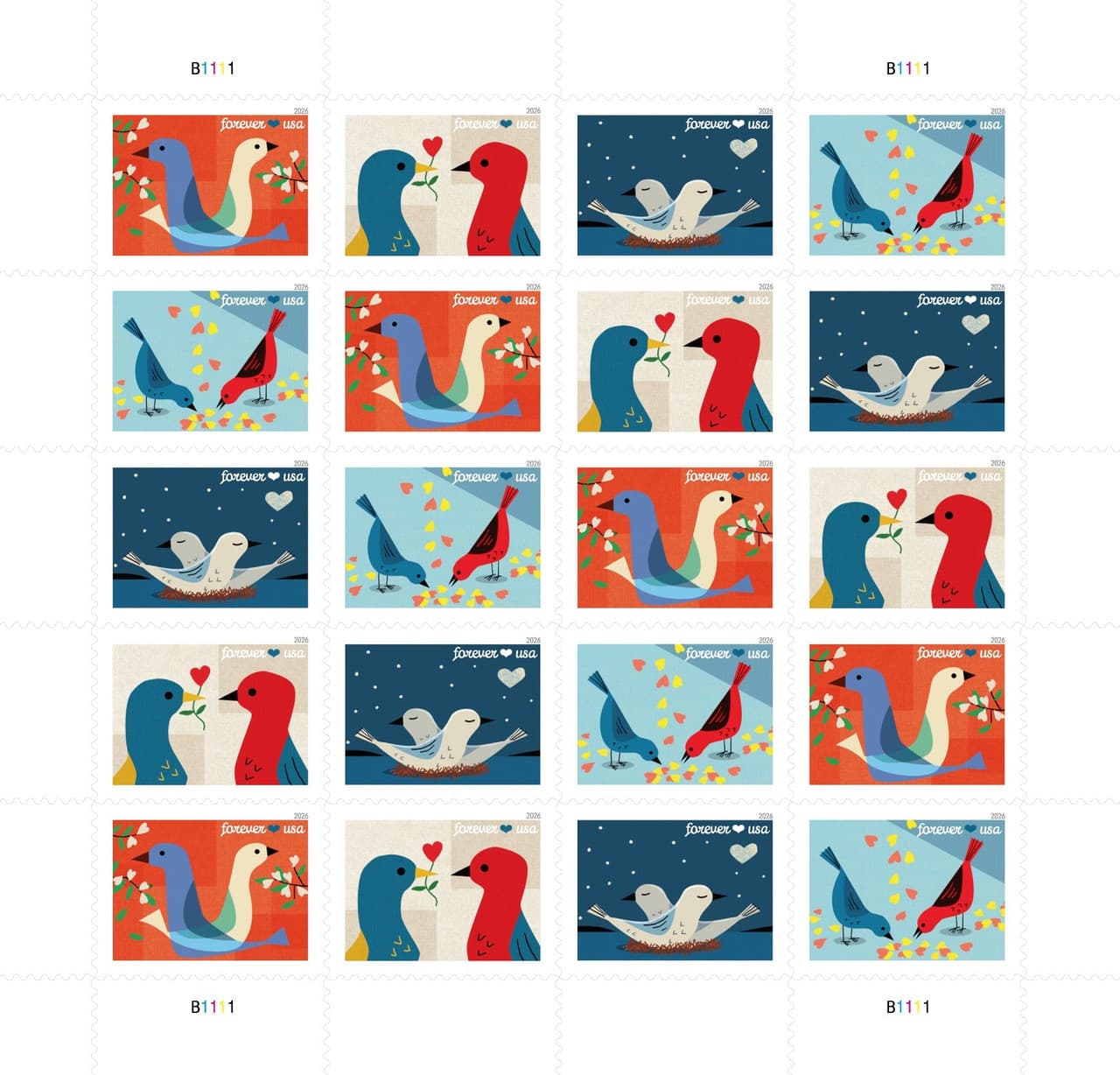 2026 Love Forever Postage Stamps